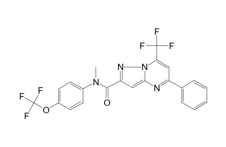N-methyl-5-phenyl-7-(trifluoromethyl)-N-[4-(trifluoromethyloxy)phenyl]pyrazolo[1,5-a]pyrimidine-2-carboxamide