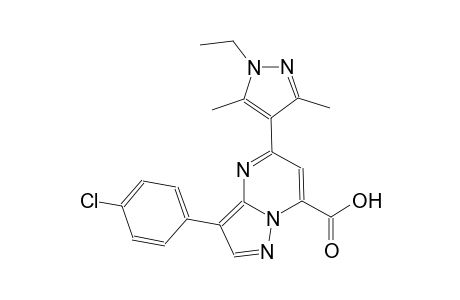 pyrazolo[1,5-a]pyrimidine-7-carboxylic acid, 3-(4-chlorophenyl)-5-(1-ethyl-3,5-dimethyl-1H-pyrazol-4-yl)-