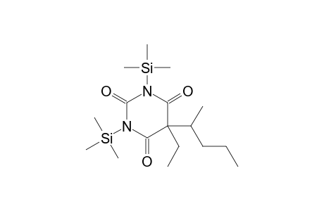 2,4,6(1H,3H,5H)-Pyrimidinetrione, 5-ethyl-5-(1-methylbutyl)-1,3-bis(trimethylsilyl)-