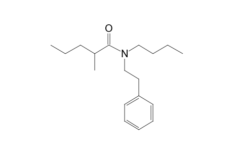 Valeramide, 2-methyl-N-(2-phenylethyl)-N-butyl-