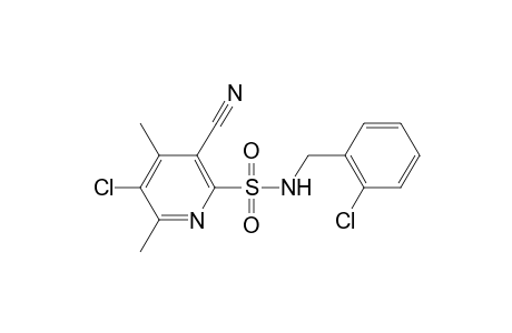 5-Chloranyl-N-[(2-chlorophenyl)methyl]-3-cyano-4,6-dimethyl-pyridine-2-sulfonamide