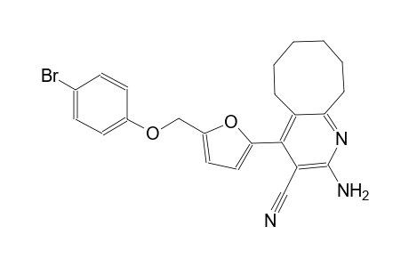 2-amino-4-{5-[(4-bromophenoxy)methyl]-2-furyl}-5,6,7,8,9,10-hexahydrocycloocta[b]pyridine-3-carbonitrile