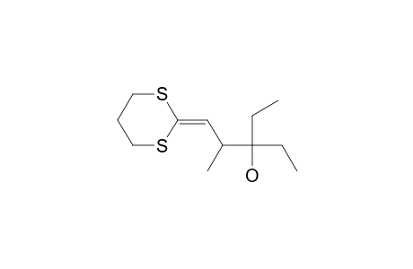 3-Pentanol, 1-(1,3-dithian-2-ylidene)-3-ethyl-2-methyl-