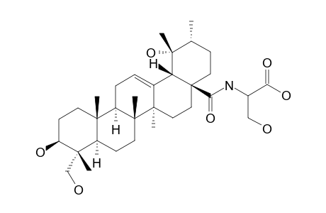 N-(3-BETA,19-ALPHA,23-TRIHYDROXY-URS-12-EN-28-OYL)-2-AMINO-3-HYDROXY-PROPIONIC-ACID