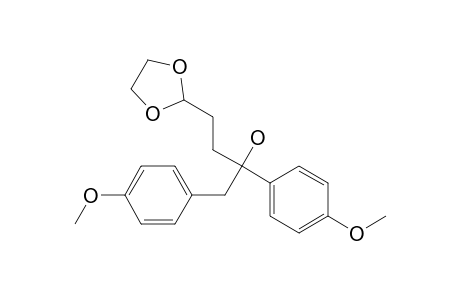 1,3-Dioxolane-2-propanol, .alpha.-(4-methoxyphenyl)-.alpha.-[(4-methoxyphenyl)methyl]-, (.+-.)-