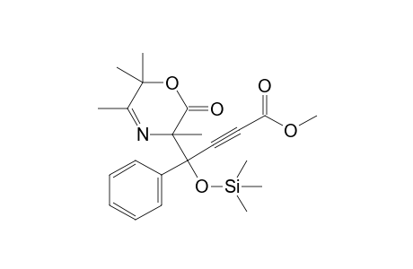 4-PHENYL-4-(3,5,6,6-TETRAMETHYL-2-OXO-3,6-DIHYDRO-2H-[1,4]-OXAZIN-3-YL)-4-TRIMETHYLSILANYLOXYBUT-2-YNOIC-ACID-METHYLESTER