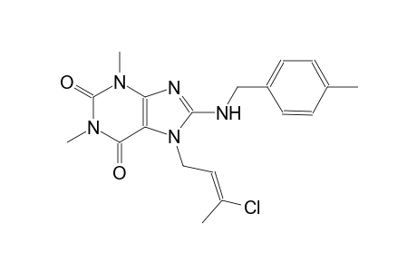 7-[(2E)-3-chloro-2-butenyl]-1,3-dimethyl-8-[(4-methylbenzyl)amino]-3,7-dihydro-1H-purine-2,6-dione