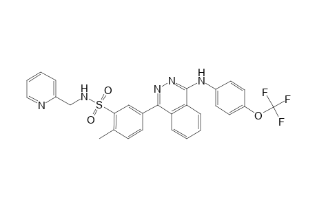 2-Methyl-N-(2-pyridylmethyl)-5-[4-[4-(trifluoromethoxy)anilino]phthalazin-1-yl]benzenesulfonamide