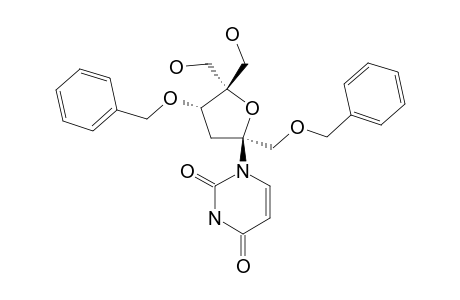 1-[1',4'-DI-O-BENZYL-3'-DEOXY-5'-C-HYDROXYMETHYL-BETA-D-PSICOFURANOSYL]-URACIL