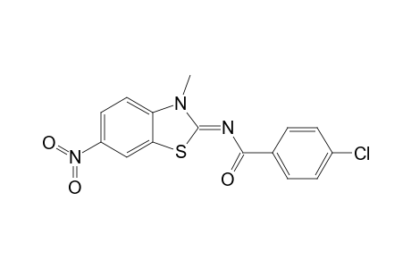 4-Chloro-N-(3-methyl-6-nitrobenzothiazolin-2-ylidene)benzamide