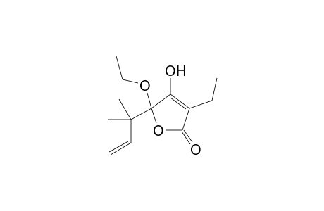 5-Ethoxy-3-ethyl-4-hydroxy-5-(2-methylbut-3-en-2-yl)furan-2(5H)-one