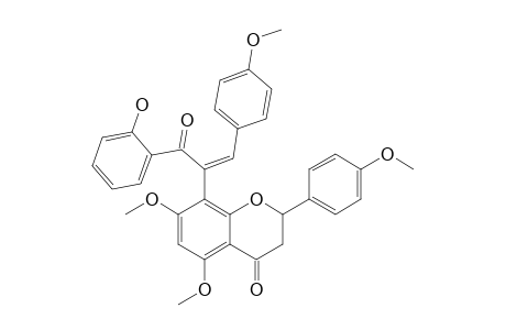 8-[1-(2-HYDROXYBENZOYL)-2-(4-METHOXYPHENYL)-VINYL]-4',5,7-TRIMETHOXYFLAVANONE;E-ISOMER