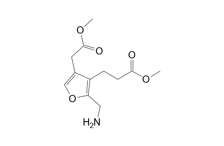 3-[2-(aminomethyl)-4-(2-keto-2-methoxy-ethyl)-3-furyl]propionic acid methyl ester