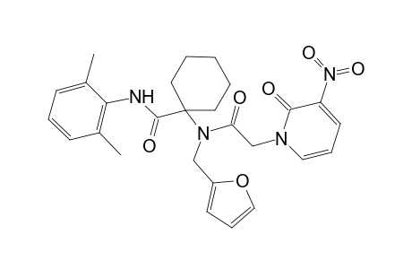 N-{1-[2-(2,6-dimethylphenyl)acetyl]cyclohexyl}-N-[(furan-2-yl)methyl]-2-(3-nitro-2-oxo-1,2-dihydropyridin-1-yl)acetamide