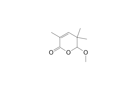 2H-Pyran-2-one, 5,6-dihydro-6-methoxy-3,5,5-trimethyl-