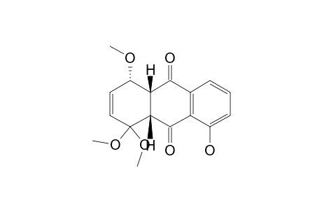 9,10-Anthracenedione, 1,4,4a,9a-tetrahydro-8-hydroxy-1,1,4-trimethoxy-, (4.alpha.,4a.beta.,9a.beta.)-