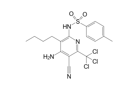 N-[4-Amino-3-butyl-5-cyano-6-(trichloromethyl)pyridin-2-yl]-4-methylbenzenesulfonamide