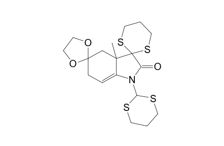 6-(1,3-Dithian-2-yl)-3a-methyldispiro[1,3-dithiane-2,5'-3',4',5',6',3a'-pentahydroindole-3',2"-1,3-dithiane]-7-one