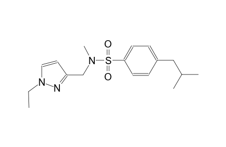 benzenesulfonamide, N-[(1-ethyl-1H-pyrazol-3-yl)methyl]-N-methyl-4-(2-methylpropyl)-