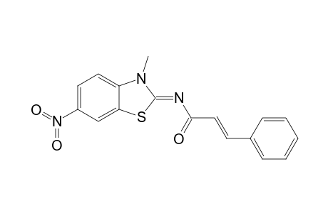 (2E)-N-((2E)-3-Methyl-6-nitro-1,3-benzothiazol-2(3H)-ylidene)-3-phenyl-2-propenamide