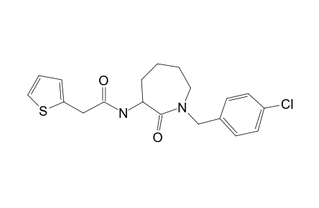 N-[1-(4-Chlorobenzyl)-2-oxoazepan-3-yl]-2-(thiophen-2-yl)acetamide