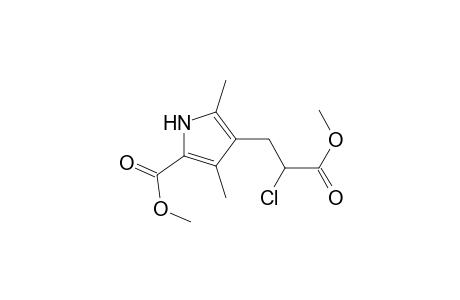 Methyl 2,4-dimethyl-3-[2'-(methoxycarbonyl)-2'-chloroethyl]pyrrole-5-carboxylate