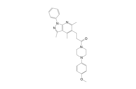 1H-pyrazolo[3,4-b]pyridine, 5-[3-[4-(4-methoxyphenyl)-1-piperazinyl]-3-oxopropyl]-3,4,6-trimethyl-1-phenyl-