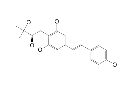 ARAHYPIN-3;TRANS-4-(2'',3''-DIHYDROXY-3''-METHYLBUTYL)-RESVERATROL