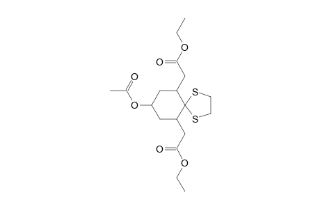 1,4-Dithiaspiro[4.5]decane-6,10-diacetic acid, 8-acetoxy-, diethyl ester