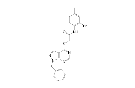 2-[(1-benzyl-1H-pyrazolo[3,4-d]pyrimidin-4-yl)sulfanyl]-N-(2-bromo-4-methylphenyl)acetamide