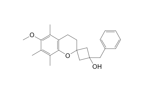 trans-3'-Benzyl-6-methoxy-5,7,8-trimethylspiro[chromane-2,1'-cyclobutan]-3'-ol