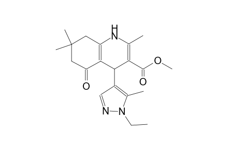 methyl 4-(1-ethyl-5-methyl-1H-pyrazol-4-yl)-2,7,7-trimethyl-5-oxo-1,4,5,6,7,8-hexahydro-3-quinolinecarboxylate