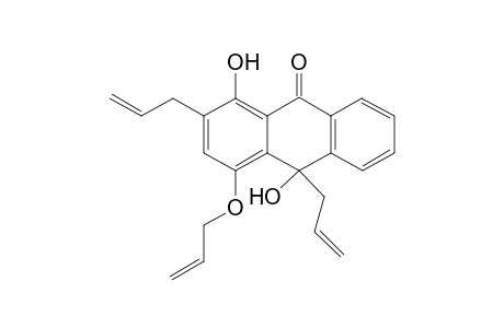 (+/-)-1,10-DIHYDROXY-2,10-BIS-(PROP-2'-ENYL)-4-(2'''-PROP-2'''-ENYL)-ANTHRACEN-9(10H)-ONE