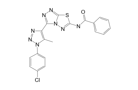 N-(3-(1-(4-chlorophenyl)-5-methyl-1H-1,2,3-triazol-4-yl)-[1,2,4]triazolo[3,4-b][1,3,4]thiadiazol-6-yl)benzamide