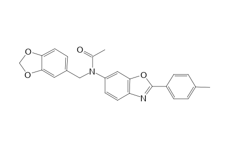 N-(1,3-benzodioxol-5-ylmethyl)-N-[2-(4-methylphenyl)-1,3-benzoxazol-6-yl]acetamide