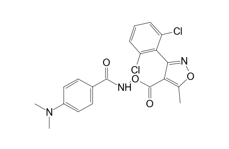 O-{[3-(2,6-dichlorophenyl)-5-methyl-4-isoxazolyl]carbonyl}-N-[p-(dimethylamino)benzoyl]hydroxylamine