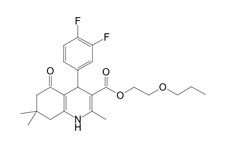 2-Propoxyethyl 4-(3,4-difluorophenyl)-2,7,7-trimethyl-5-oxo-1,4,5,6,7,8-hexahydro-3-quinolinecarboxylate