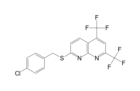 2,4-BIS(TRIFLUOROMETHYL)-7-[(p-CHLOROBENZYL)THIO]-1,8-NAPHTHYRIDINE