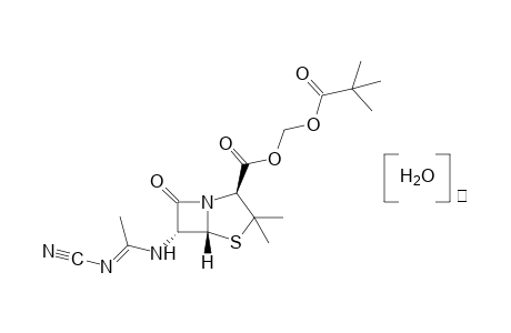 6-[(N-cyanoacetimidoyl)amino]-3,3-dimethyl-7-oxo-4-thia-1-azabicyclo[3.2.0]heptane-2-carboxylic acid, hydroxymethyl ester, pivalate(ester), hydrated