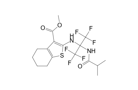 Methyl 2-([2,2,2-trifluoro-1-(isobutyrylamino)-1-(trifluoromethyl)ethyl]amino)-4,5,6,7-tetrahydro-1-benzothiophene-3-carboxylate