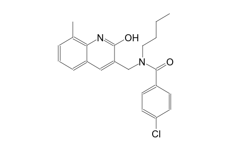 N-butyl-4-chloro-N-[(2-hydroxy-8-methyl-3-quinolinyl)methyl]benzamide