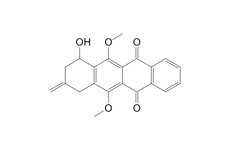 (+/-)-7-HYDROXY-6,11-DIMETHOXY-9-METHYLIDENE-7,8,9,10-TETRAHYDRONAPHTHACENE-5,12-DIONE