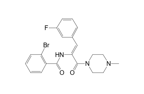 2-Bromanyl-N-[(Z)-1-(3-fluorophenyl)-3-(4-methylpiperazin-1-yl)-3-oxidanylidene-prop-1-en-2-yl]benzamide