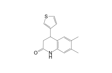 6,7-Dimethyl-4-thiophen-3-yl-3,4-dihydro-1H-quinolin-2-one