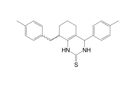 3,4,5,6,7,8-hexahydro-8-(p-methylbenzylidene)-4-p-tolyl-2(1H)-quinazolinethione