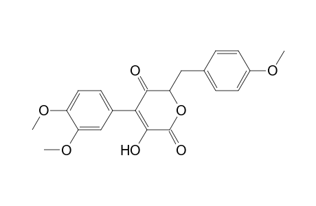 4-(3',4'-DIMETHOXYPHENYL)-3-HYDROXY-6-(4''-METHOXYPHENYL)-METHYL-2H-PYRAN-2,5(6H)-DIONE