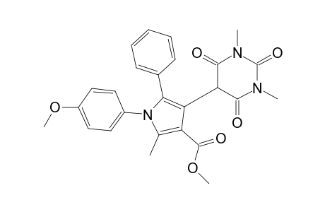 Methyl 4-(1,3-dimethyl-2,4,6-trioxohexahydropyrimidin-5-yl)-1-(4-methoxyphenyl)-2-methyl-5-phenyl-1H-pyrrole-3-carboxylate