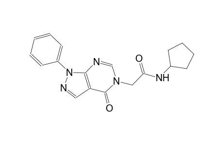 N-cyclopentyl-2-(4-oxo-1-phenyl-1,4-dihydro-5H-pyrazolo[3,4-d]pyrimidin-5-yl)acetamide