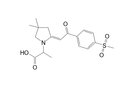 2-[4',4'-Dimethyl-2'-[2''-oxo-2''-(4"'-<methanosulfonyl>phenyl)ethylidene]-pyrrolidin-1'-yl}propionic acid