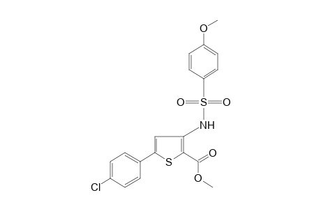 5-(p-CHLOROPHENYL)-3-(p-METHOXYBENZENESULFONAMIDO)-2-THIOPHENECARBOXYLIC ACID, METHYL ESTER